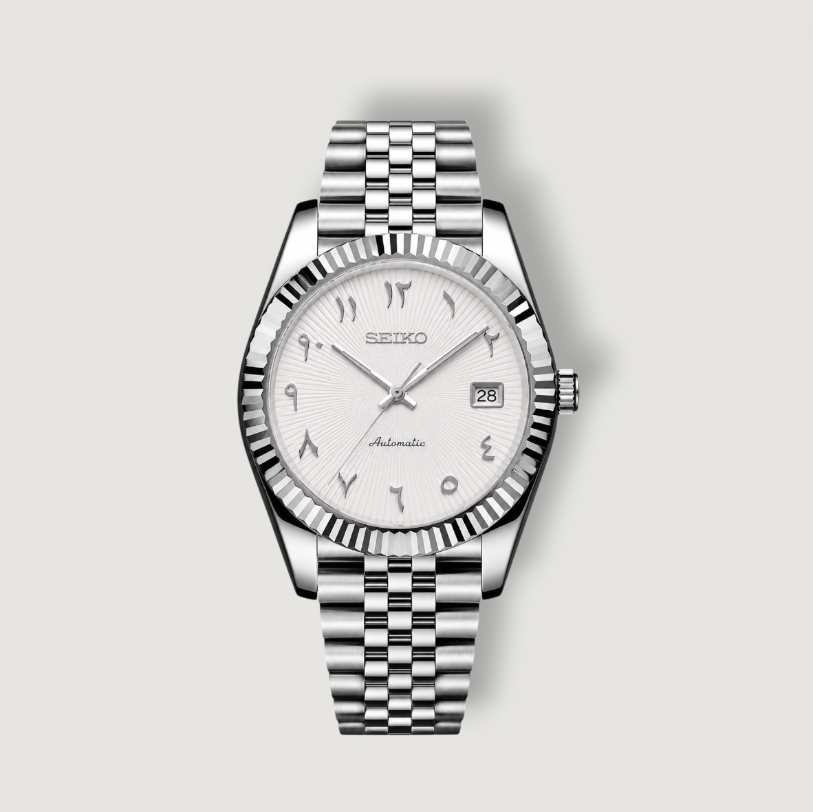 Seiko Just Arabic White